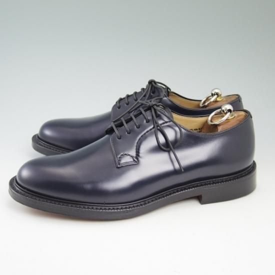 新品★チャーチ 75F【★ネイビー色/SHANNON/シャノン】103ラスト/ポリッシュドバインダーカーフ/5都市ロゴ/プレーントゥ/Church's★b273