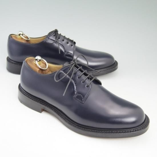 新品★チャーチ 75F【★ネイビー色/SHANNON/シャノン】103ラスト/ポリッシュドバインダーカーフ/5都市ロゴ/プレーントゥ/Church's★b273