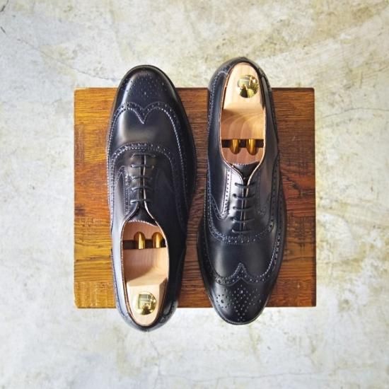 新品★クロケット&ジョーンズ UK7/US7.5E【★ブルックスブラザーズ別注品】Peal&co/BROOKS BROTHERS/フルブローグ/Crockett&Jones★b279