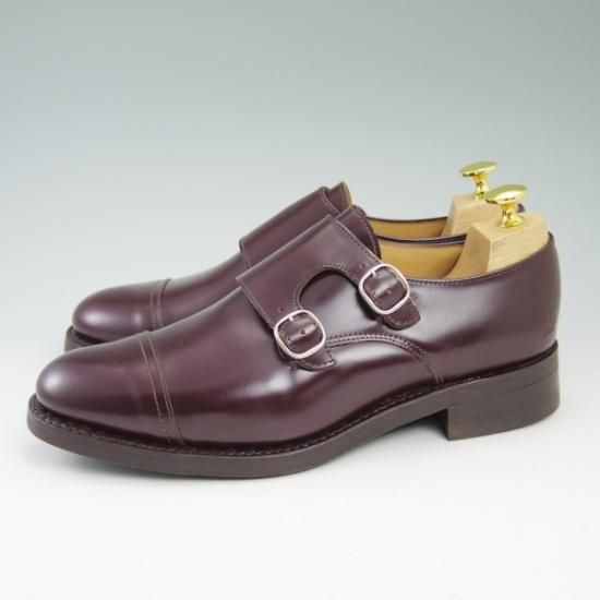 新品★サンダース SIZE 7.5【★コマンドソール/1007R】monk shoe-2 straps/ポリッシュカーフ/ダブルモンク/SANDERS★b281