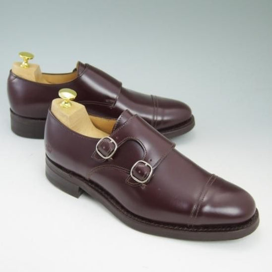 新品★サンダース SIZE 7.5【★コマンドソール/1007R】monk shoe-2 straps/ポリッシュカーフ/ダブルモンク/SANDERS★b281