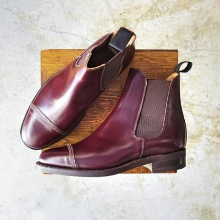 新品★サンダース SIZE 7【★コマンドソール/9921R1】hi top chelsea boot/ポリッシュカーフ/サイドゴアブーツ/SANDERS★b282