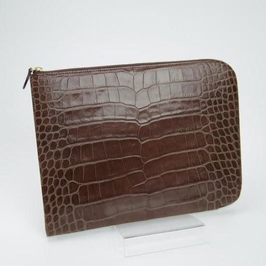 美品★J&Mデヴィッドソン【★英国製】クラッチバッグ/クロコ型押し/ユニセックス/メンズ&レディース クラッチ バッグ/J&M Davidson★N4866