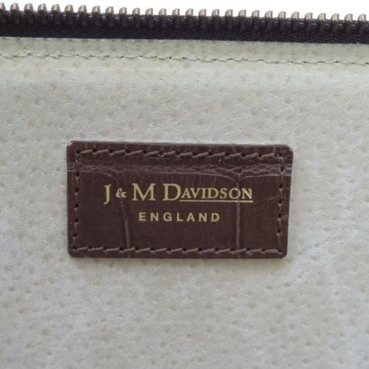 美品★J&Mデヴィッドソン【★英国製】クラッチバッグ/クロコ型押し/ユニセックス/メンズ&レディース クラッチ バッグ/J&M Davidson★N4866