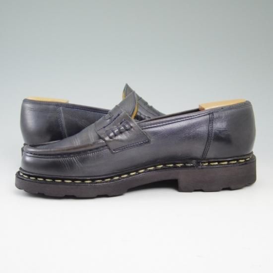 極上★パラブーツ SIZE 5【★ネイビー色/NUIT/ランス/REIMS】リスレザー/マルシェソール/コインローファー/Paraboot★b308