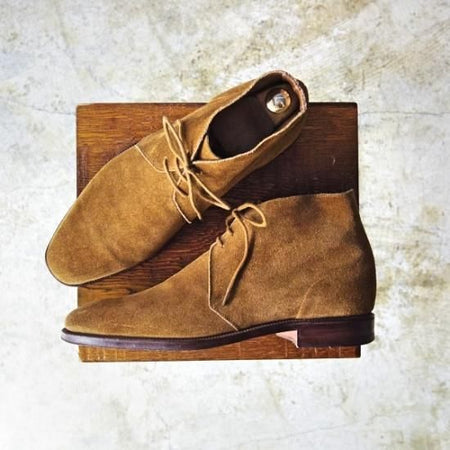 美品★クロケット&ジョーンズ 7E 【★(英)ジョージクレバリー別注品/GEORGE CLEVERLEY】318ラスト/チャッカブーツ/Crockett&Jones★b289