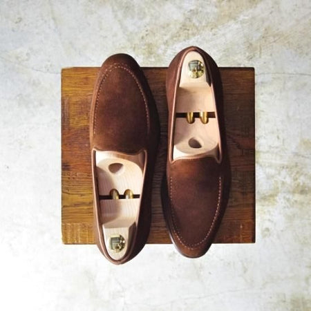 極上★クロケット&ジョーンズ 6.5E 【★希少モデル/THURLOE】302ラスト/Uチップ/ローファー/スリッポン/Crockett&Jones★b290