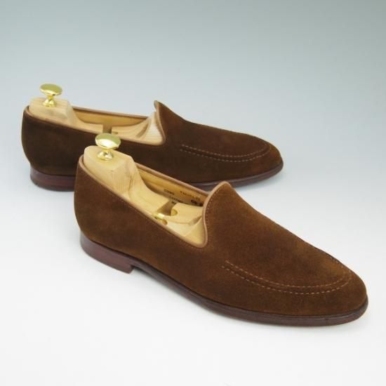 極上★クロケット&ジョーンズ 6.5E 【★希少モデル/THURLOE】302ラスト/Uチップ/ローファー/スリッポン/Crockett&Jones★b290
