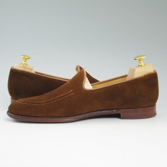 極上★クロケット&ジョーンズ 6.5E 【★希少モデル/THURLOE】302ラスト/Uチップ/ローファー/スリッポン/Crockett&Jones★b290