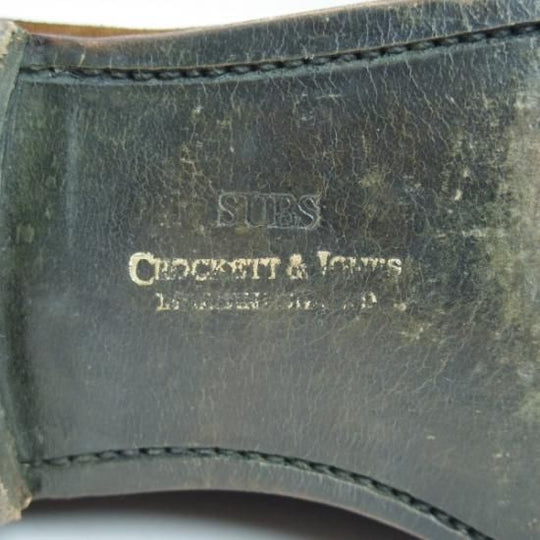 極上★クロケット&ジョーンズ 6.5E 【★希少モデル/THURLOE】302ラスト/Uチップ/ローファー/スリッポン/Crockett&Jones★b290