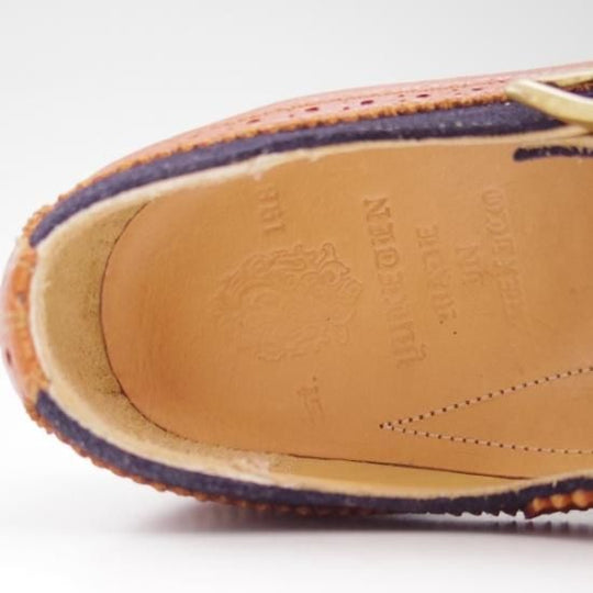 極美品★ユケテン(レディース) US4.5【★カーフ×スエード コンビ仕様】バックル付き スリッポン/YUKETEN★b299