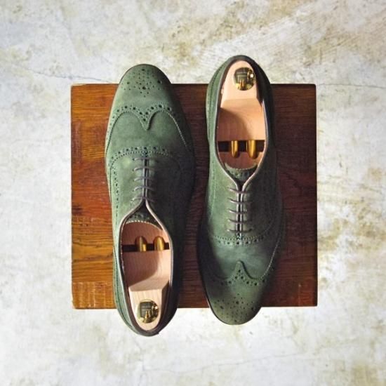 極美品★チーニー 7E 【★ポールスミス別注品/Paul Smith】スエード/フルブローグ/175ラスト/CHEANEY★b301