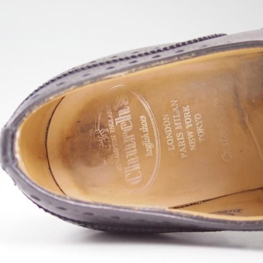 極上★チャーチ 70F/UK7 【★ディプロマット/DIPLOMAT】173ラスト/5都市ロゴ/セミブローグ/Church's★b303