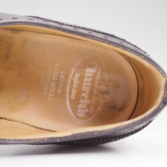 極上★チャーチ 70F/UK7 【★ディプロマット/DIPLOMAT】173ラスト/5都市ロゴ/セミブローグ/Church's★b303