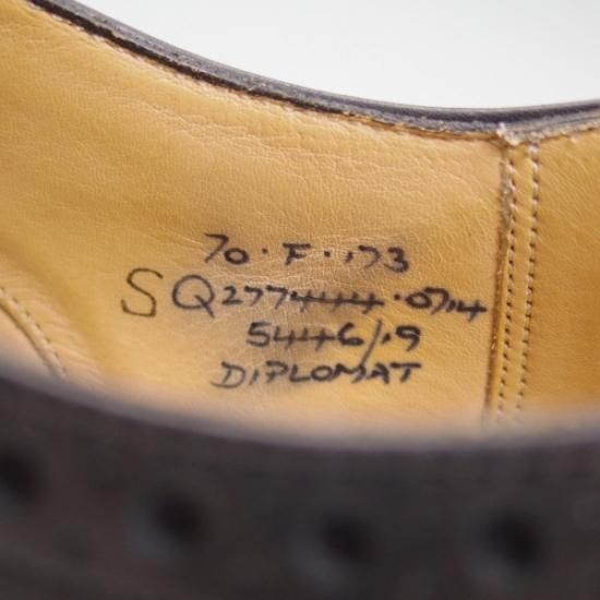 極上★チャーチ 70F/UK7 【★ディプロマット/DIPLOMAT】173ラスト/5都市ロゴ/セミブローグ/Church's★b303