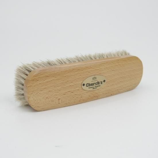 ほぼ未使用★チャーチ【★希少!!旧CHURCH'S時代の馬毛ブラシ】プラダ買収前/シューケア ホースヘア ブラシ/靴磨き/Church's★b335