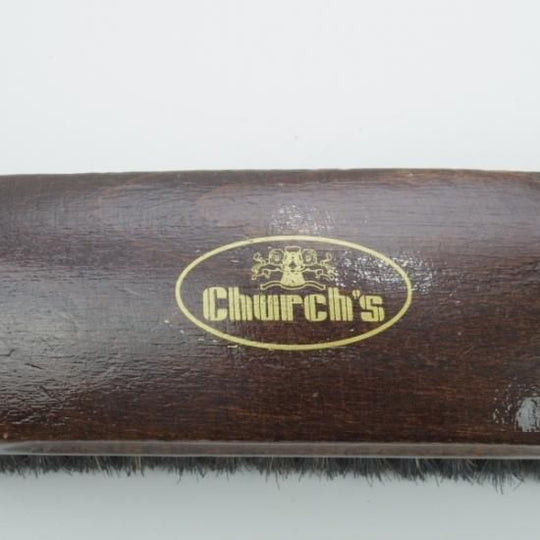 ほぼ未使用★チャーチ【★希少!!旧CHURCH'S時代の豚毛ブラシ】プラダ買収前/シューケア ブリストル ブラシ/靴磨き/Church's★b336