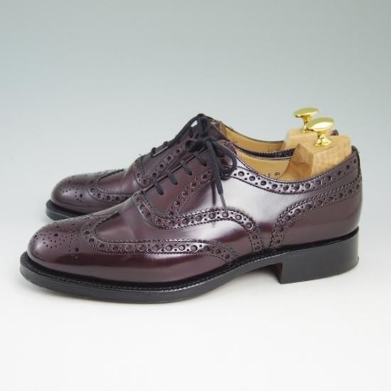 極美品★チャーチ 60F【★バーウッド/BURWOOD】81ラスト/ポリッシュドバインダーカーフ/5都市ロゴ/フルブローグ/Church's★b312