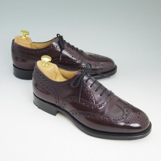 極美品★チャーチ 60F【★バーウッド/BURWOOD】81ラスト/ポリッシュドバインダーカーフ/5都市ロゴ/フルブローグ/Church's★b312