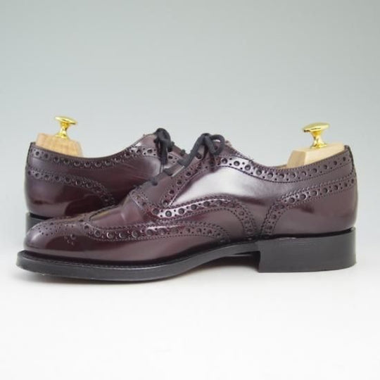 極美品★チャーチ 60F【★バーウッド/BURWOOD】81ラスト/ポリッシュドバインダーカーフ/5都市ロゴ/フルブローグ/Church's★b312