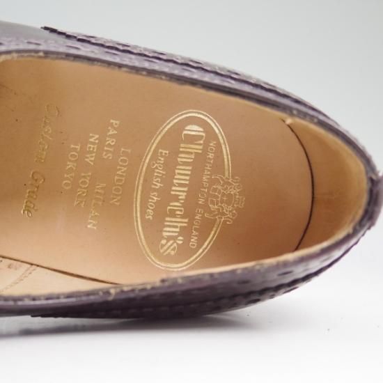 極美品★チャーチ 60F【★バーウッド/BURWOOD】81ラスト/ポリッシュドバインダーカーフ/5都市ロゴ/フルブローグ/Church's★b312