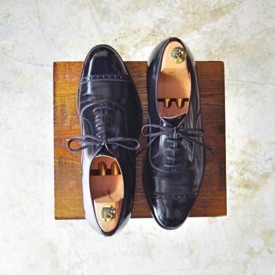 木製ツリー付属　チャーチ　バンクロフト　75F　ブラック　84ラスト　純正箱付 極美品☆チャーチ 75F【☆ブックバインダーカーフ/3都市ロゴ】84