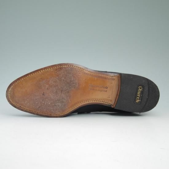 極美品★チャーチ 75F【★ブックバインダーカーフ/3都市ロゴ】84ラスト/バークロフト/Barcroft/旧チャーチ/Church's★b314