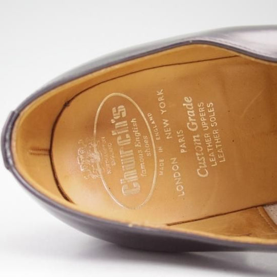 極美品★チャーチ 75F【★ブックバインダーカーフ/3都市ロゴ】84ラスト/バークロフト/Barcroft/旧チャーチ/Church's★b314