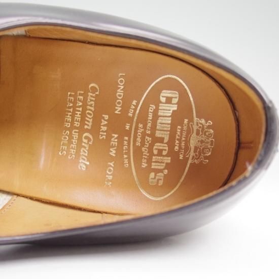 極美品★チャーチ 75F【★ブックバインダーカーフ/3都市ロゴ】84ラスト/バークロフト/Barcroft/旧チャーチ/Church's★b314