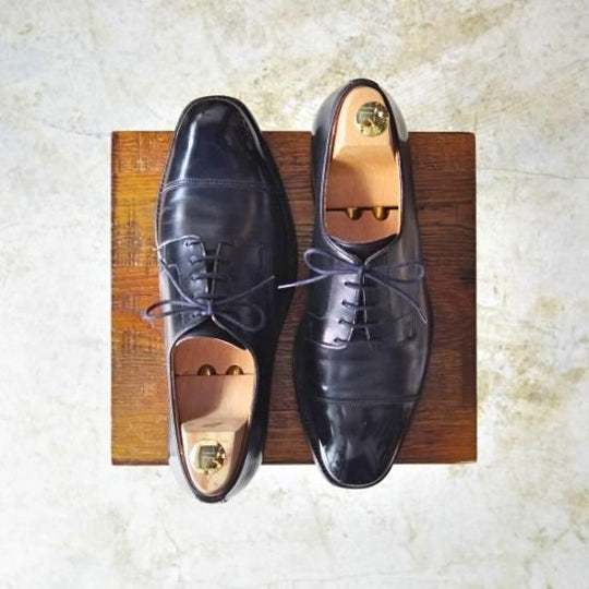 極上★クロケット&ジョーンズ UK7/US7.5D 【★ブルックスブラザーズ別注】Peal&co/BROOKS BROTHERS/ストレートチップ/Crockett&Jones★b315