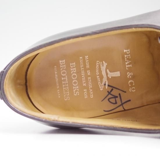 極上★クロケット&ジョーンズ UK7/US7.5D 【★ブルックスブラザーズ別注】Peal&co/BROOKS BROTHERS/ストレートチップ/Crockett&Jones★b315
