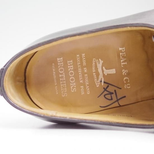 極上★クロケット&ジョーンズ UK7/US7.5D 【★ブルックスブラザーズ別注】Peal&co/BROOKS BROTHERS/ストレートチップ/Crockett&Jones★b315