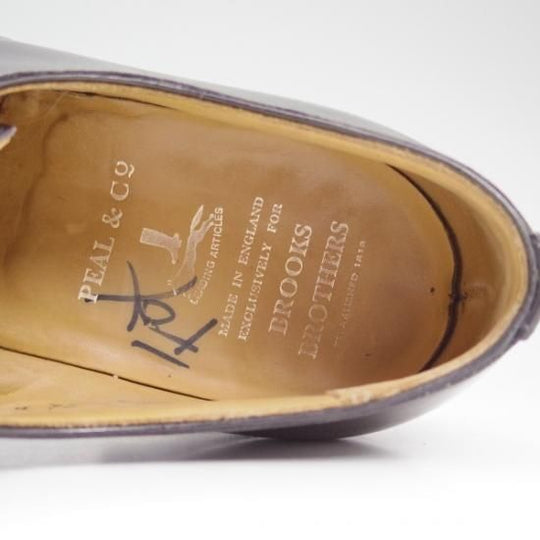 極上★クロケット&ジョーンズ UK7/US7.5D 【★ブルックスブラザーズ別注】Peal&co/BROOKS BROTHERS/ストレートチップ/Crockett&Jones★b315