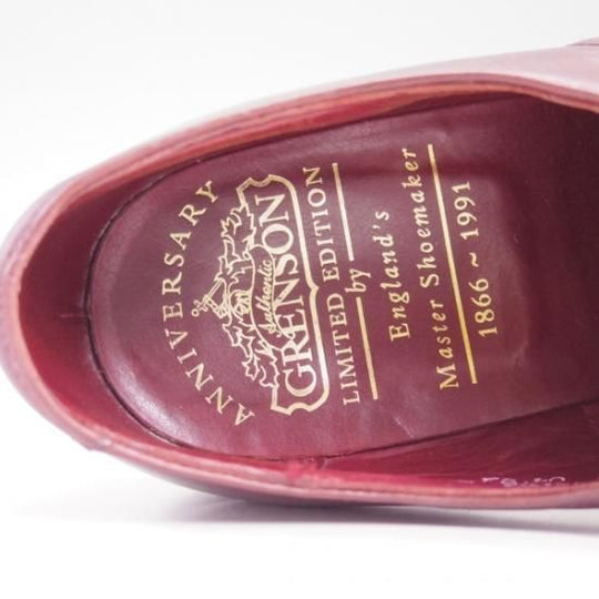 極上★グレンソン UK7.5【★限定/anniversaryモデル/Limited edition】フルブローグ/6324/15/バーガンディー/GRENSON★b321