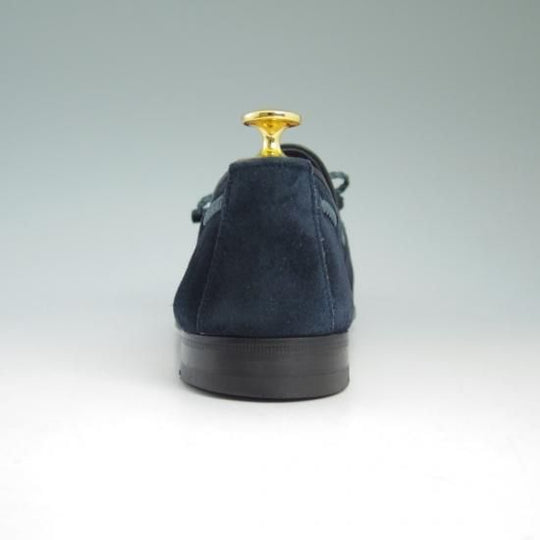 美品★サントーニ SIZE 7.5【★ビームス/BEAMS別注】リボンローファー/タッセル/スエード/Santoni★b324