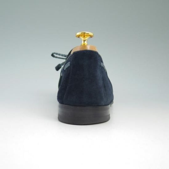 美品★サントーニ SIZE 7.5【★ビームス/BEAMS別注】リボンローファー/タッセル/スエード/Santoni★b324