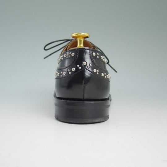 美品★チャーチ(レディース) 24cm/SIZE 37【★BURWOOD MET/バーウッド/スタッズ】ポリッシュドバインダー/ウイングチップ/Church's★b326