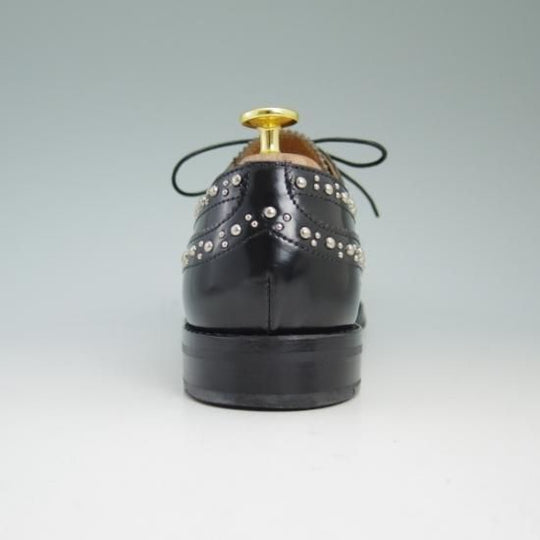 美品★チャーチ(レディース) 24cm/SIZE 37【★BURWOOD MET/バーウッド/スタッズ】ポリッシュドバインダー/ウイングチップ/Church's★b326
