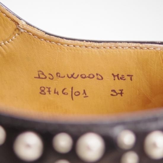 美品★チャーチ(レディース) 24cm/SIZE 37【★BURWOOD MET/バーウッド/スタッズ】ポリッシュドバインダー/ウイングチップ/Church's★b326