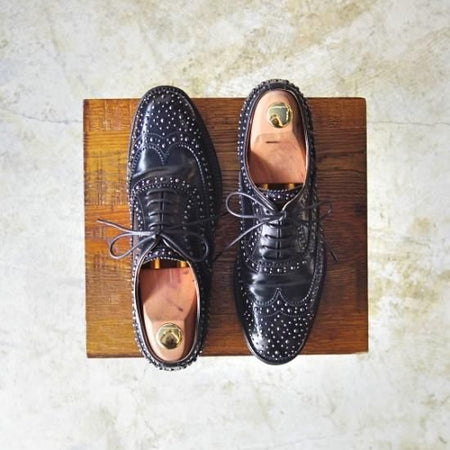 極上★チャーチ(レディース) 23cm/SIZE 36【★BURWOOD MET2/バーウッド/いぶし銀色スタッズ】ROIS CALF/ウイングチップ/Church's★b327