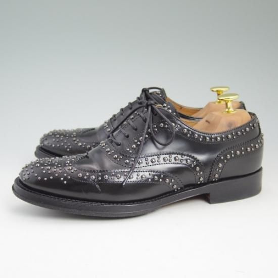 極上★チャーチ(レディース) 23cm/SIZE 36【★BURWOOD MET2/バーウッド/いぶし銀色スタッズ】ROIS CALF/ウイングチップ/Church's★b327