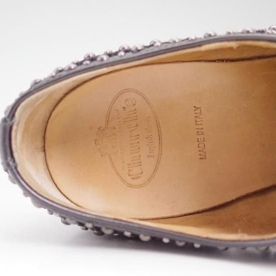 極上★チャーチ(レディース) 23cm/SIZE 36【★BURWOOD MET2/バーウッド/いぶし銀色スタッズ】ROIS CALF/ウイングチップ/Church's★b327
