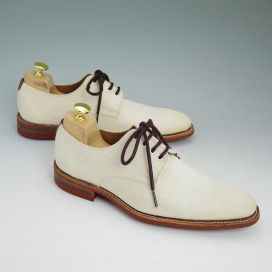 ほぼ未使用★(英)グレンソン 6F【★ダイナイトソール/キャンバス地】プレーントゥ/GRENSON★b329