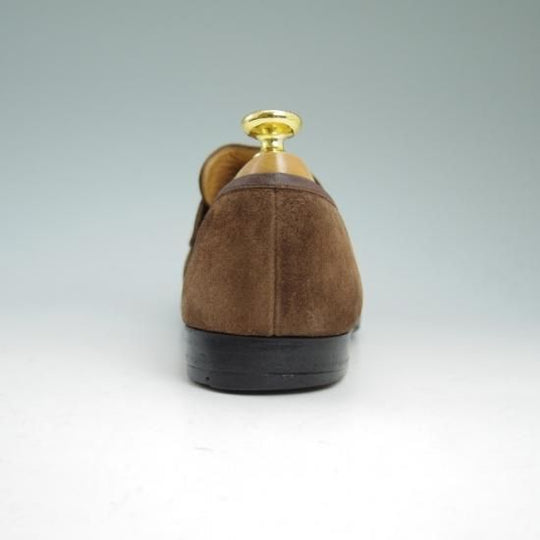 極上★クロケット&ジョーンズ 7E【★メルトン/MERTON】348ラスト/スエード/コインローファー/Crockett&Jones★b338
