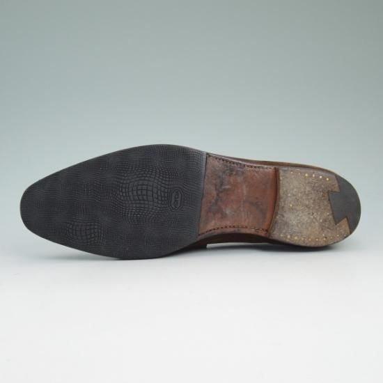 極上★クロケット&ジョーンズ 7E【★メルトン/MERTON】348ラスト/スエード/コインローファー/Crockett&Jones★b338