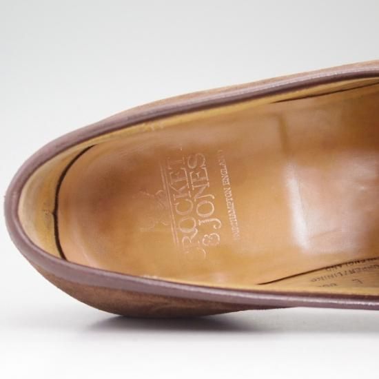 極上★クロケット&ジョーンズ 7E【★メルトン/MERTON】348ラスト/スエード/コインローファー/Crockett&Jones★b338