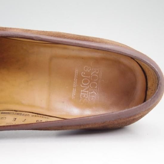 極上★クロケット&ジョーンズ 7E【★メルトン/MERTON】348ラスト/スエード/コインローファー/Crockett&Jones★b338