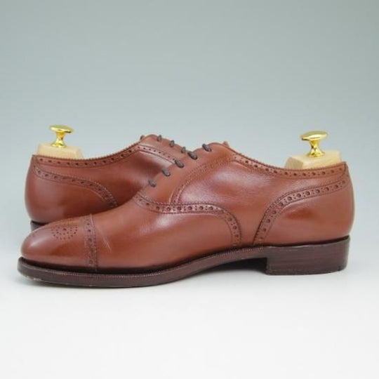 極上★浅草コブラー UK6.5程度 【★オーダー品/ブラックラピド製法】 セミブローグ/The Asakusa Cobbler★b346