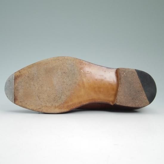 極上★浅草コブラー UK6.5程度 【★オーダー品/ブラックラピド製法】 セミブローグ/The Asakusa Cobbler★b346