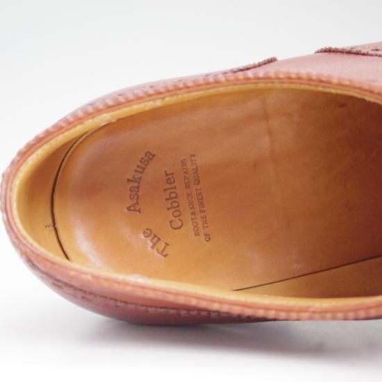 極上★浅草コブラー UK6.5程度 【★オーダー品/ブラックラピド製法】 セミブローグ/The Asakusa Cobbler★b346